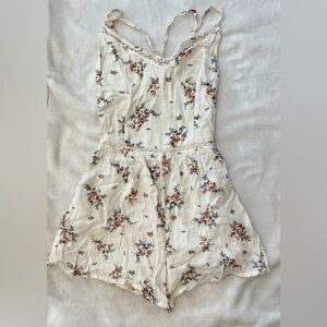 Hollister Floral Romper White XS